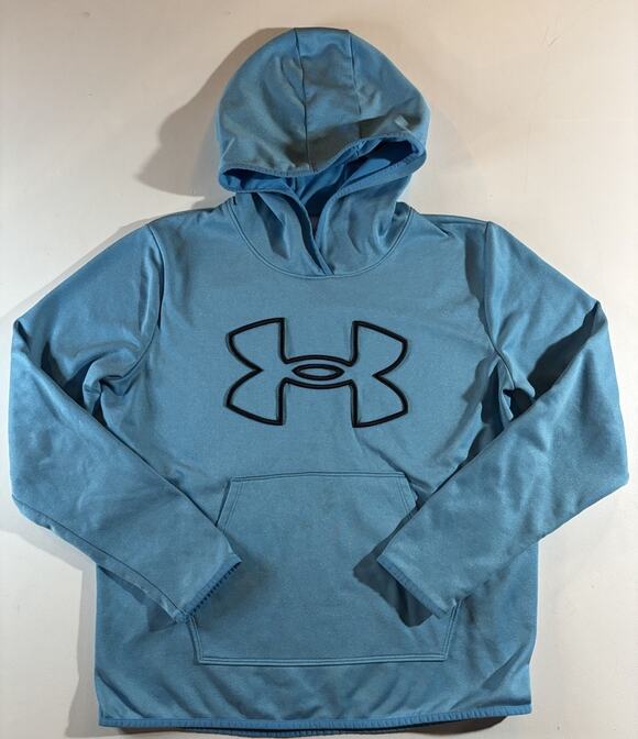 Under armour Tops - Under Armour Hoodie Womens Medium Blue Pullover Hooded Long Sleeve Loose Fit